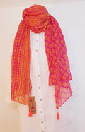 Schal / Halstuch Orange/Fuchsia
