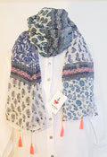 Schal / Halstuch Blaues Muster
