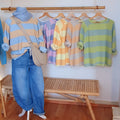 Shirt Langarm Blockstreifen