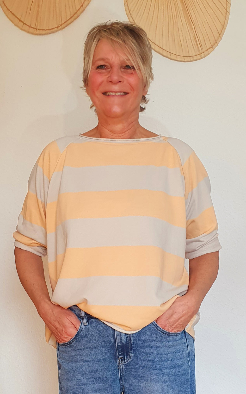 Shirt Langarm Blockstreifen