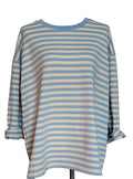 Shirt hellblau/beige gestreift