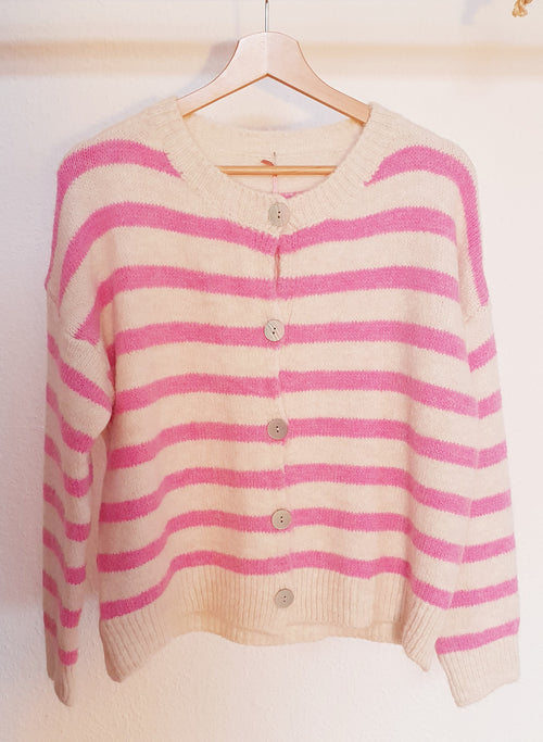 Cardigan gestreift