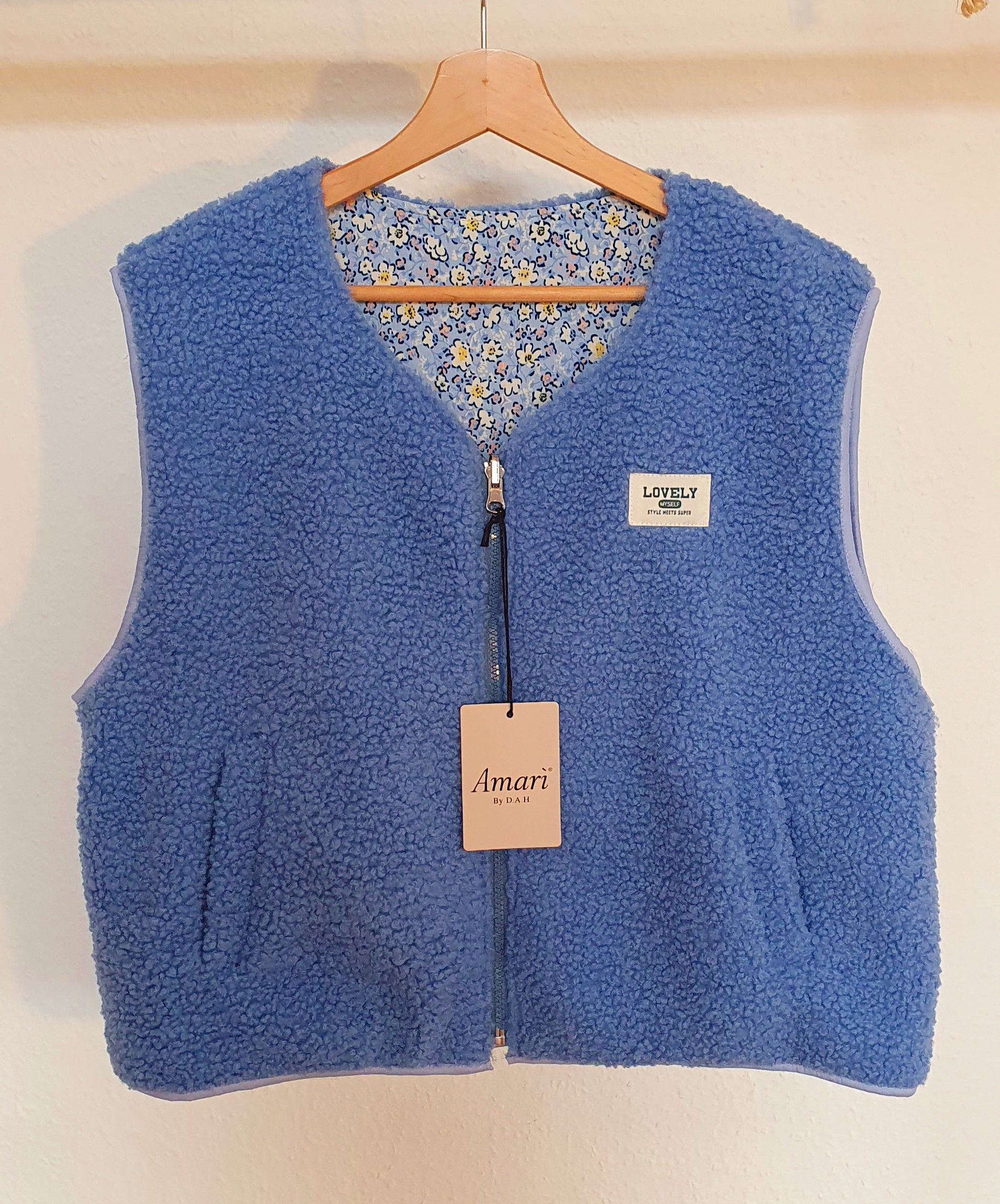 Teddy Weste zum Wenden mit Reißverschluss