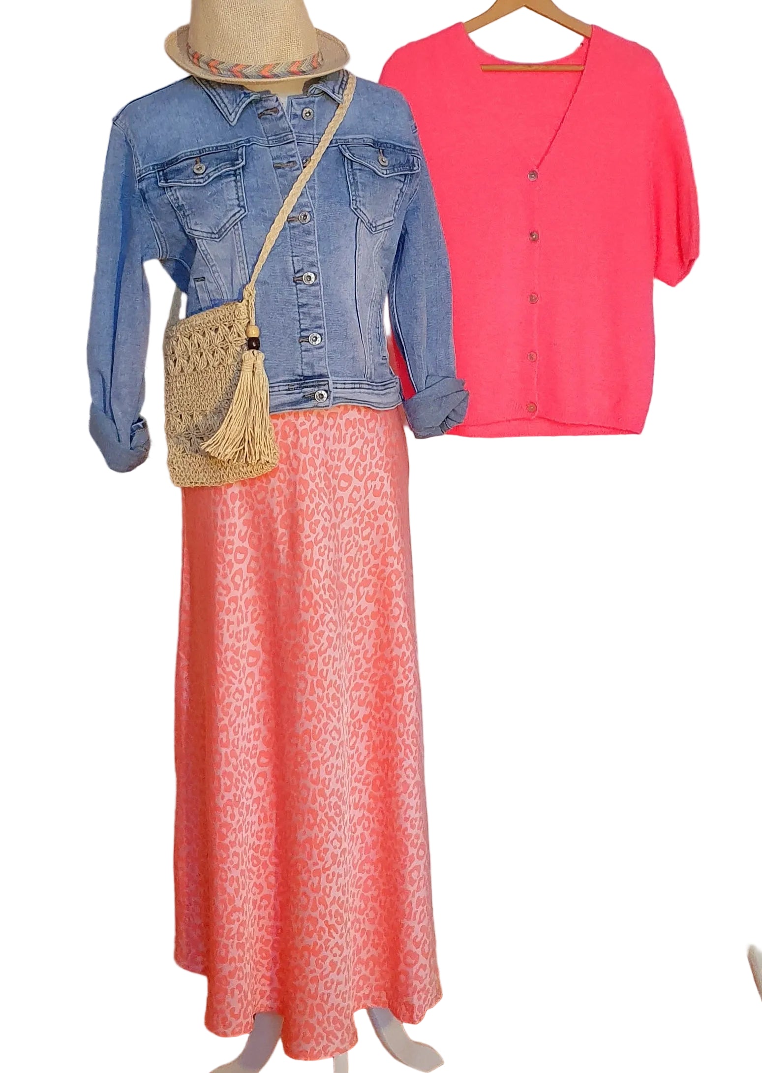 Rock Leo Print Koralle/Rosa