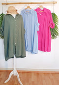 Musselin oversize Hemd/Kleid