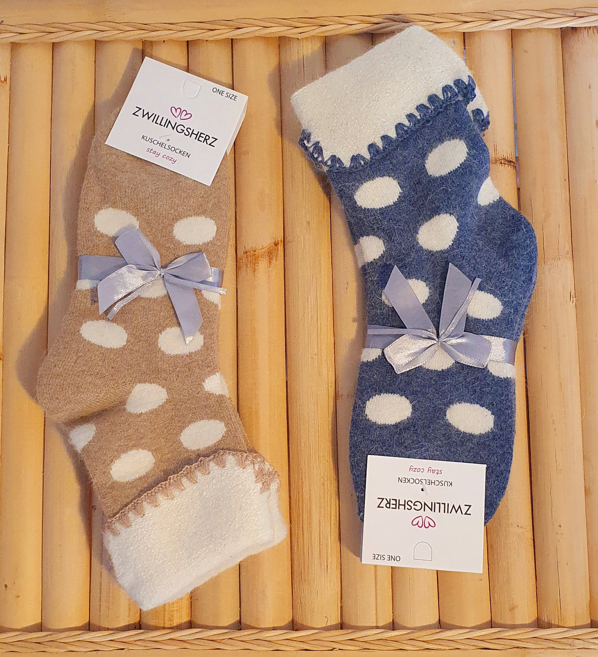 Kuschel Socken Zwillingsherz