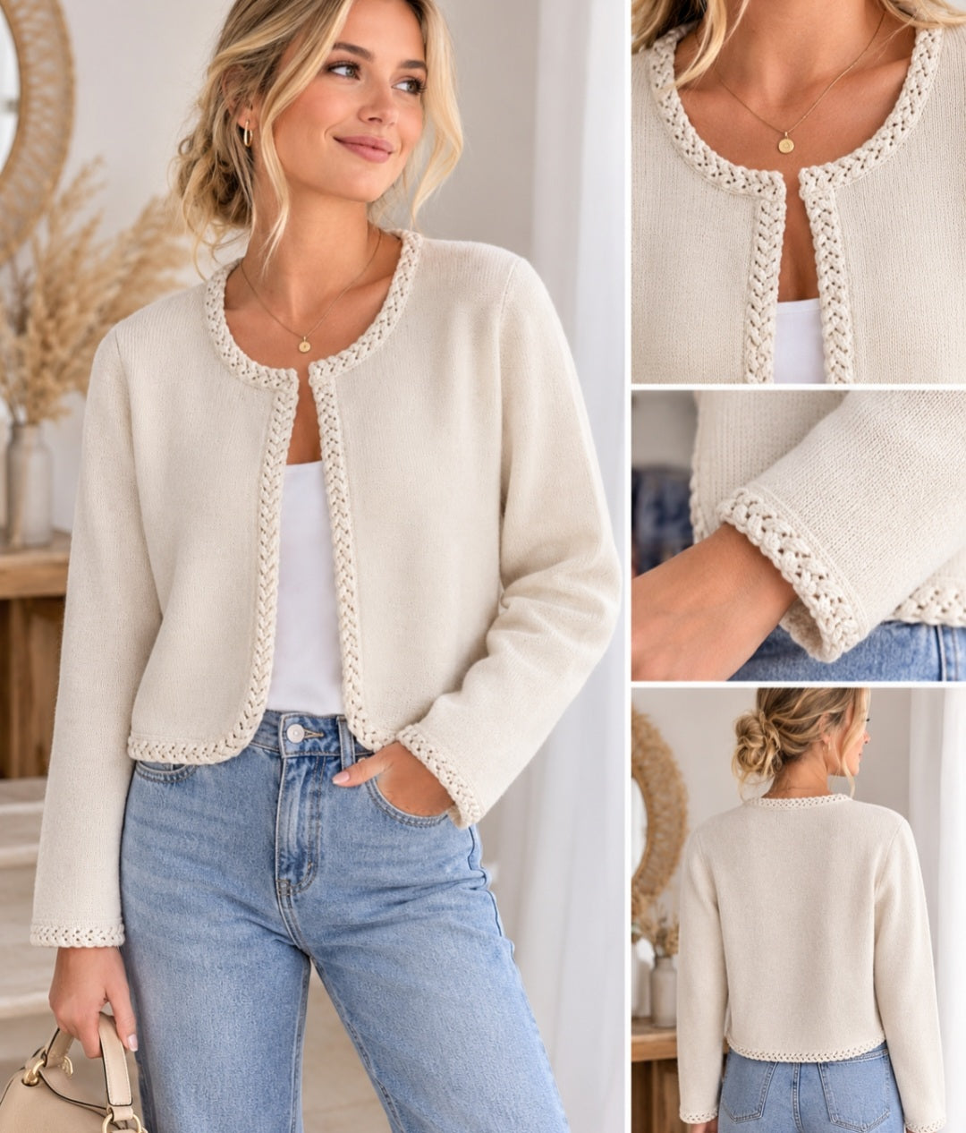 feine Strickjacke