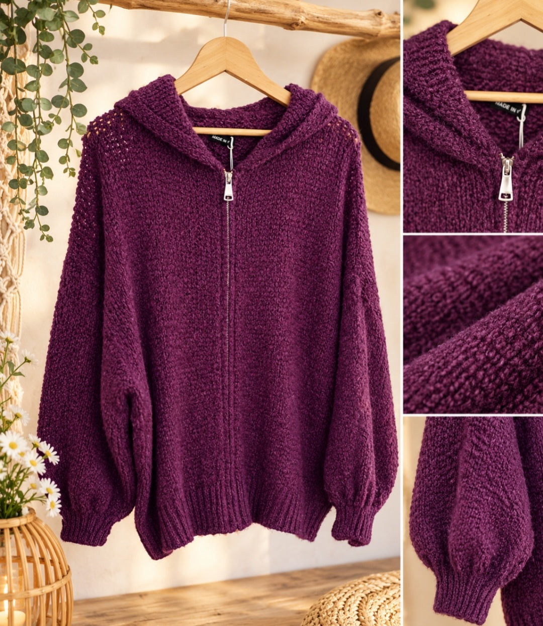Cardigan mit Kapuze